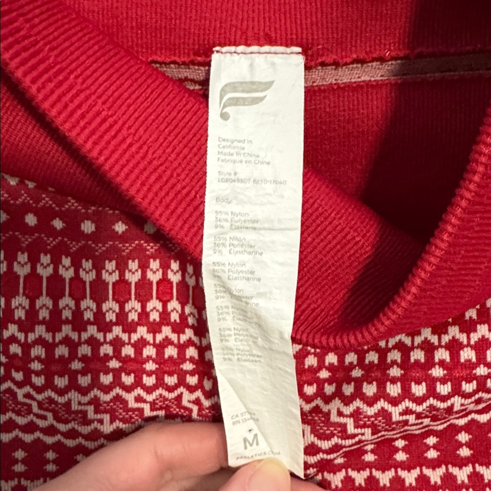 Fabletics Red Patterned Athletic Set - image 6